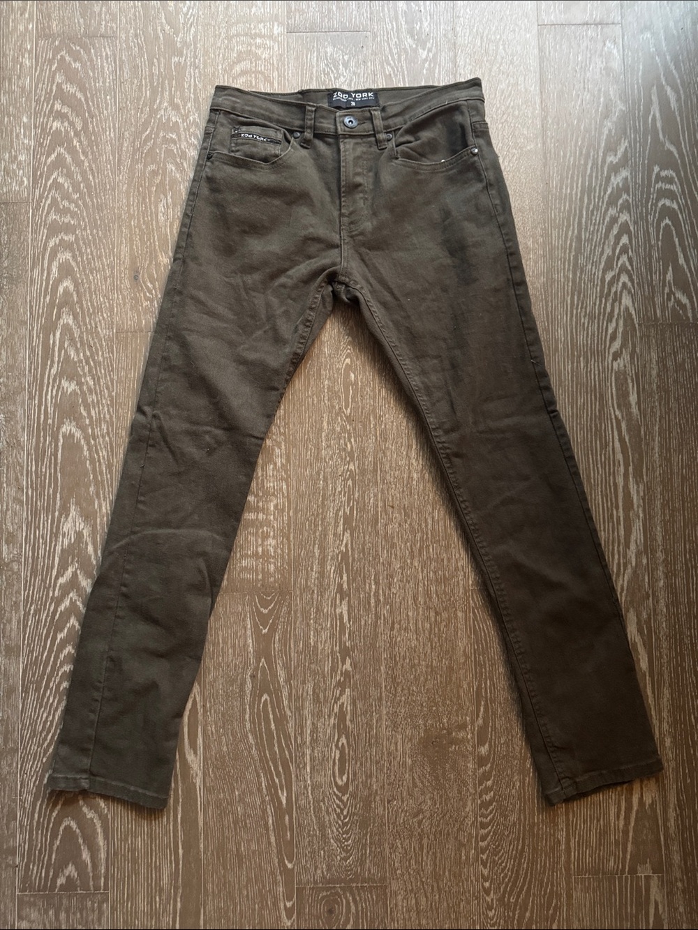 Zoo York Slim Skinny Jeans in Olive Khaki Green
